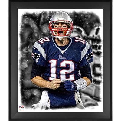 Gerahmtes „In the Zone“-Foto von Tom Brady von den New England Patriots, 50,8 x 60 cm Image