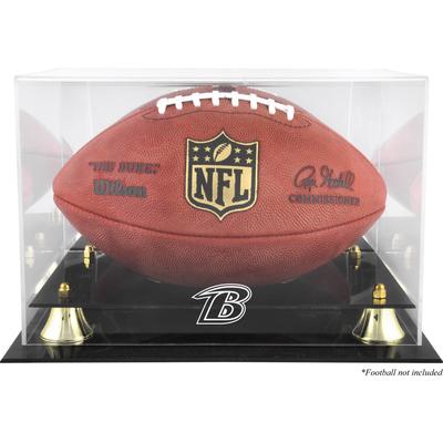 Goldene Vitrine mit klassischem Teamlogo des Baltimore Ravens-Fußballs Image