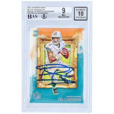 Tua Tagovailoa Miami Dolphins signierte 2020 Panini Gridiron Kings #GK-2 Beckett Fanatics bezeugte authentifizierte 9/10 Rookie-Karte Image