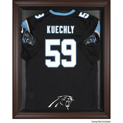 Carolina Panthers – Vitrine mit Logo-Trikot in Braun mit Rahmen Image
