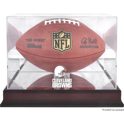 Vitrine mit Football-Logo der Cleveland Browns aus Mahagoni mit verspiegelter Rückseite Image