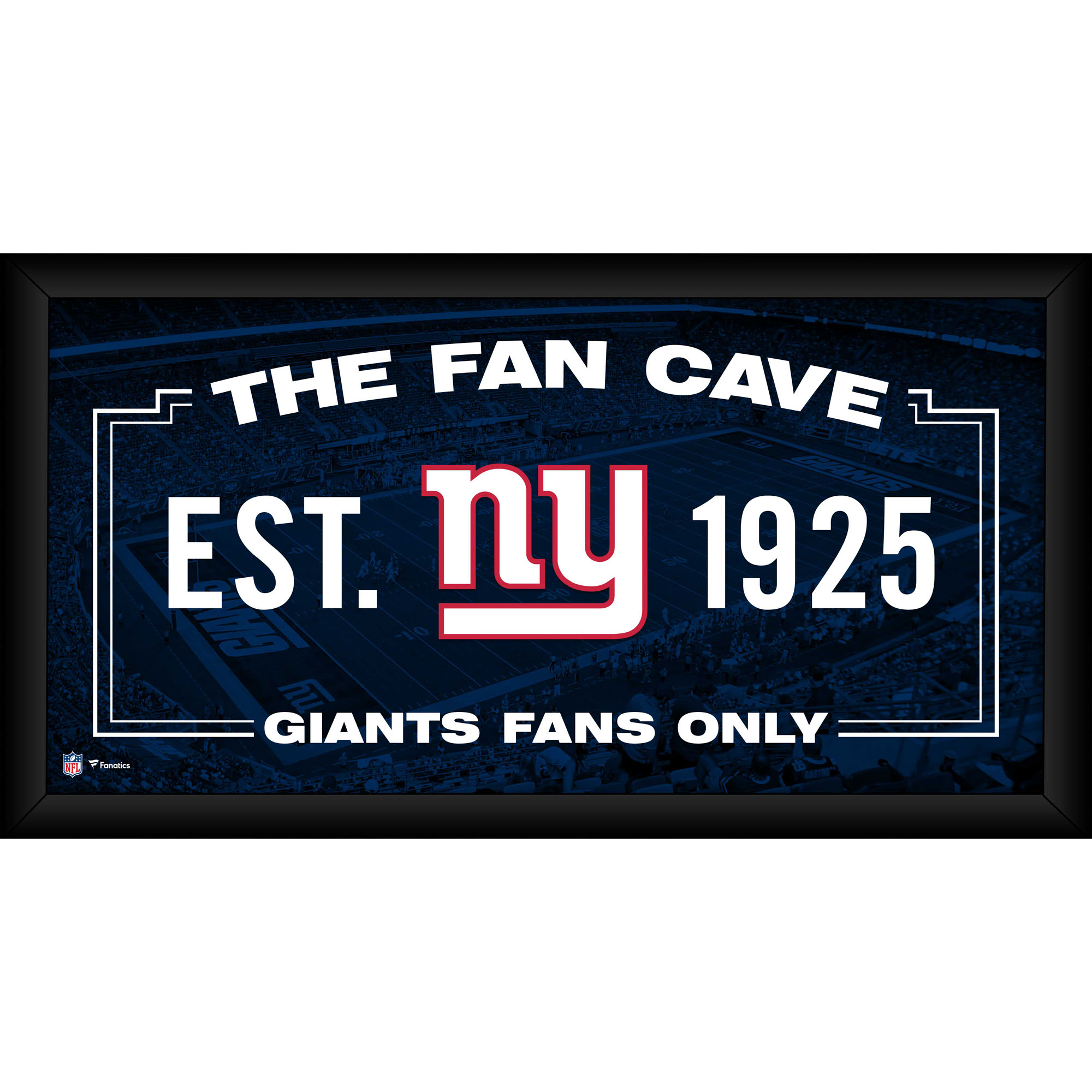 Gerahmte Fan-Cave-Collage der New York Giants, 25,4 x 50,8 cm Image