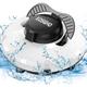 Decdeal - Aspirateur de piscine robot nettoyeur de piscine sans fil avec deux moteurs stationnement