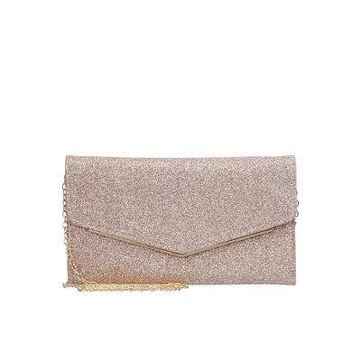 Badgley Mischka Womens Glitter Double Compartment Envelope Handbag