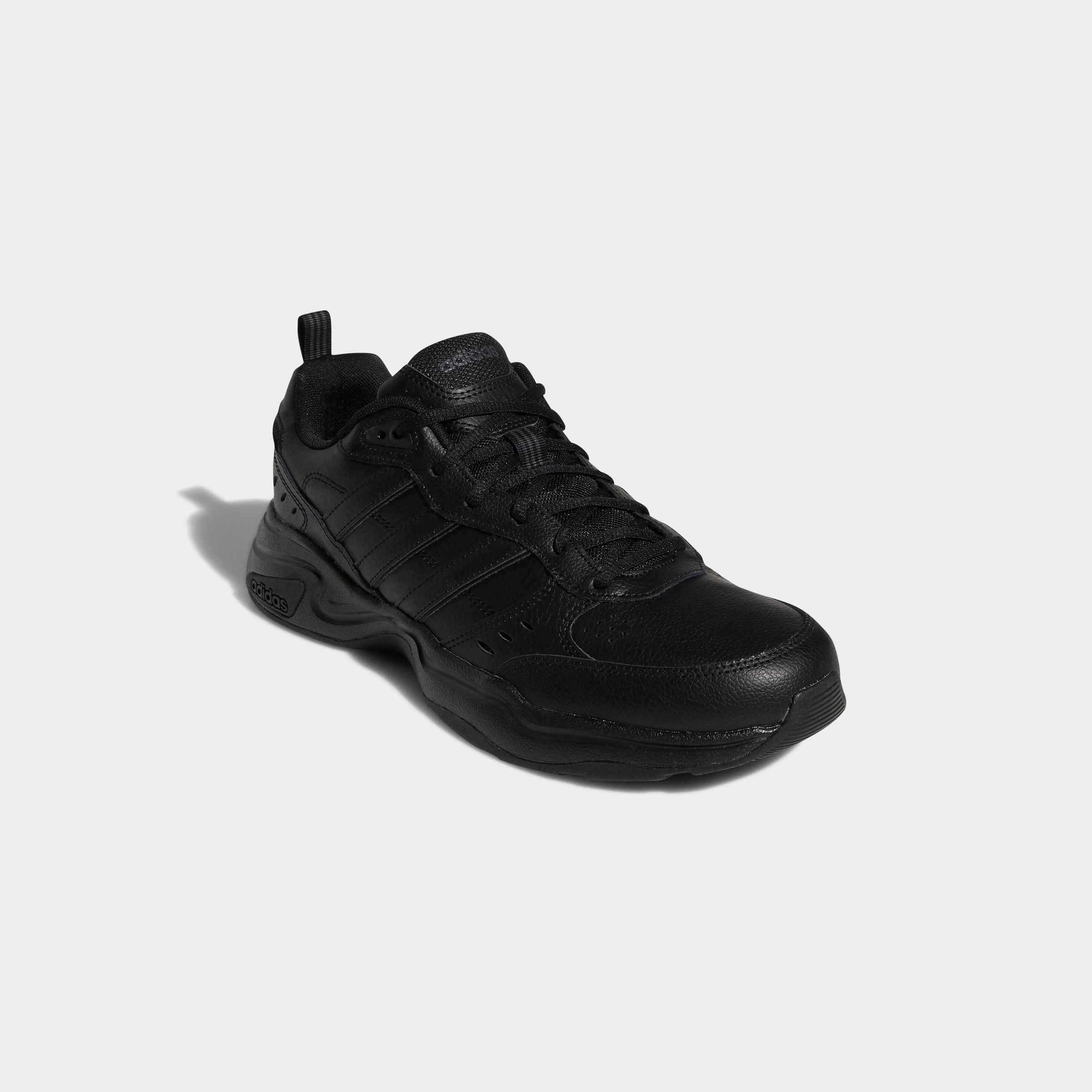 Sneaker ADIDAS SPORTSWEAR "STRUTTER", Herren, Gr. 44,5, schwarz (core schwarz, core schwarz, grau six), Baumwolle, Synthetik, Textil, Schuhe Sneaker