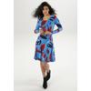 Jerseykleid ANISTON SELECTED, Damen, Gr. 34, N-Gr, bunt (blau, hellblau, rot, augergine, schwarz), Single Jersey, Obermaterial: 95% Viskose, 5% Elasthan, bedruckt, feminin, A-Linie knielang, Rundhals, Langarm, Kleider, in leichter A-Linien-Form