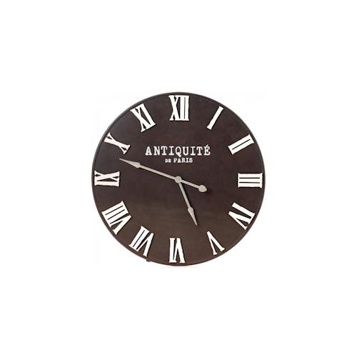 Schwarze Paco-Uhr - Rund Holz Amadeus 92x6 cm