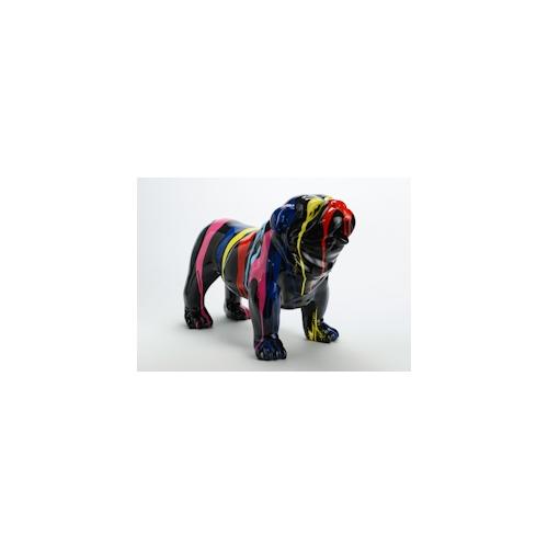 Bulldogge Usa trash 45 cm schwarz - Anderes Amadeus Harz 60x32 cm