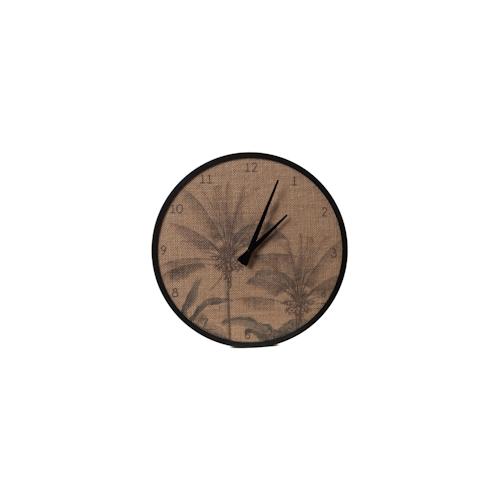 Uhr Cocotier aus Jute 35 cm - Braun Rund Naturfaser Amadeus