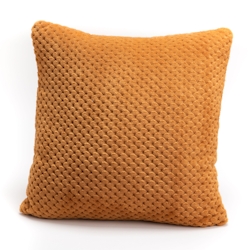 Kissen Damier 40x40 cm curry - Gelb Quadratisch Polyester Amadeus 40x8 cm Image
