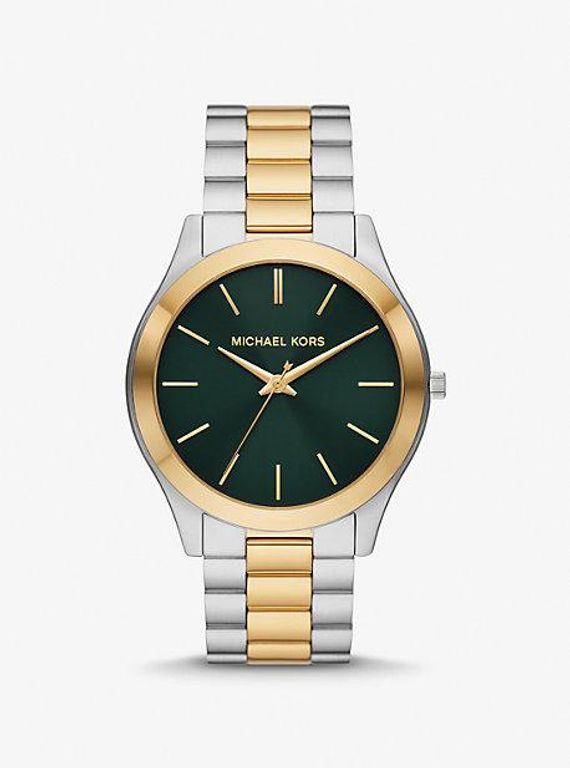 Slim Runway Three-hand Two-tone Stainless Steel Watch - Metallic - Michael Kors Watches