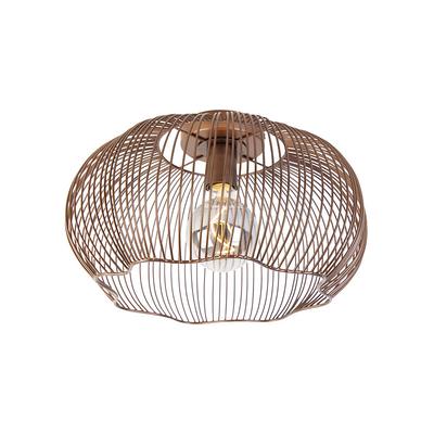Qazqa - Industrielle Deckenlampe Kupfer 40 cm - Finn Image