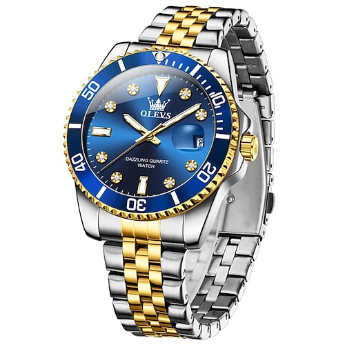 Neue Olevs Olevs Mode Trend Herren Business Uhr Kalender Leuchtend Einfach Freizeit Hundert mit Quarz Uhr Wasserdicht Sport Herren Armbanduhr