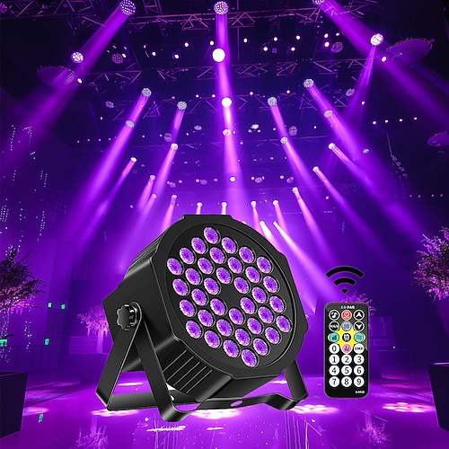 LED-Strobe-Bühnenparlicht 36 W UV-Schwarzlicht 36 LEDs mit Fernbedienung für Disco-Party-Club KTV-Hochzeit Image