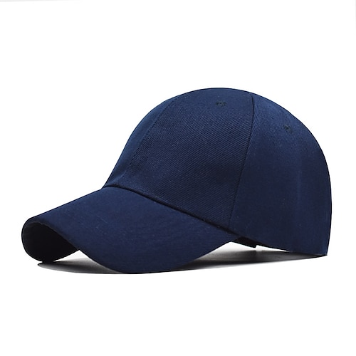 1 stücke unisex kappe lässig solide gebogene sonnenblende baseballmütze verstellbare snapback hüte für frauen männer hip hop kappe straße papa hut Image