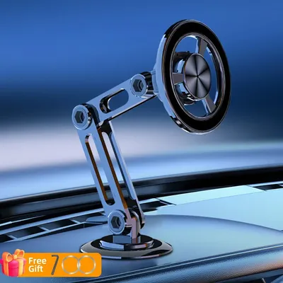 720 Rotate Metal Magnetic Car Phone Holder Foldable Magsafe Phone Stand Air Vent Magnet Mount GPS