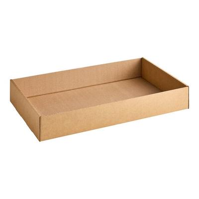 Choice 21 1/4" x 12 3/4" x 3 3/8" Kraft Corrugated Full Tray - 50/Case