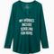 Torrid Tops | Torrid Classic Fit Raglan Tee Hobbies Scroll Green Plus 00 Ml Size 10? | Color: Green | Size: S