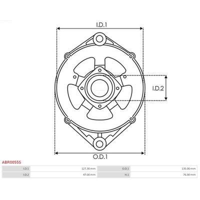 AS-PL Halter, Generator-Antriebsflansch Universal 135,00mm ABR0055S Image