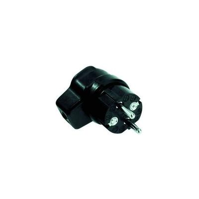 Winkelstecker Gummi IP44 rechtw sw Schraubkl 919171 - schwarz - Bachmann