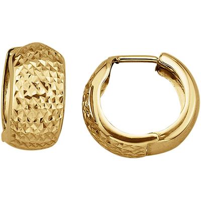 Paar Creolen FIRETTI "Schmuck Geschenk Gold 375 Ohrschmuck Ohrringe Struktur", gold (gelbgoldfarben), Ohrringe, Damen, G