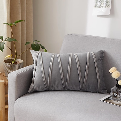 Dekorative Wurfkissen, Samtbezug für Kissen, Kissenbezug, Heimbüro-Kissenbezug, moderner Musterraum-Kissenbezug, Outdoor-Kissen für Sofa, Couch, Bett, Stuhl, Rosa, Blau, Salbeigrün, Lila Image