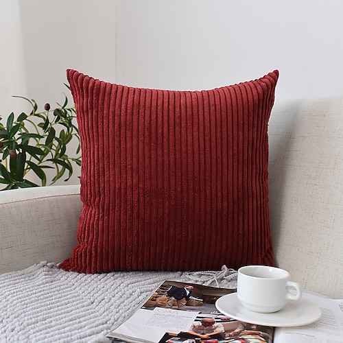 nordischer einfarbiger Cord-Kissenbezug fürs Büro, weiches Kissen ohne Kern, Heim-Wohnzimmer-Sofa-Dekor, grün, orange, rosa, blau