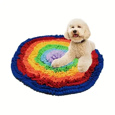 Pet Dog Snuffle Mat Nose Smell Training Sniffing Pad Dog Puzzle Toy Slow Feeding Bowl Food Dispenser