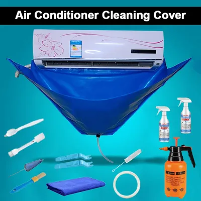 15pc Air Conditioner Cleaning Cover Kit With Clean Tools Waterproof Dust 118cm Protection Bag for