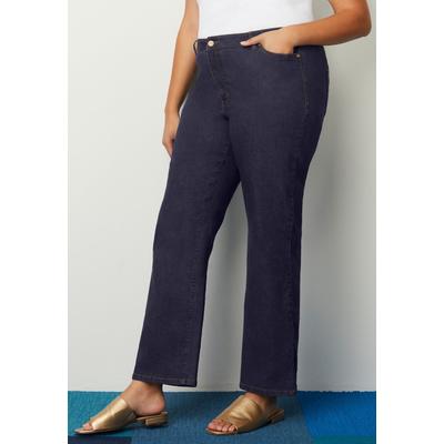 Plus Size Women's June Fit Boyfriend Jeans by June & Vie in Dark Blue (Size 12 W)