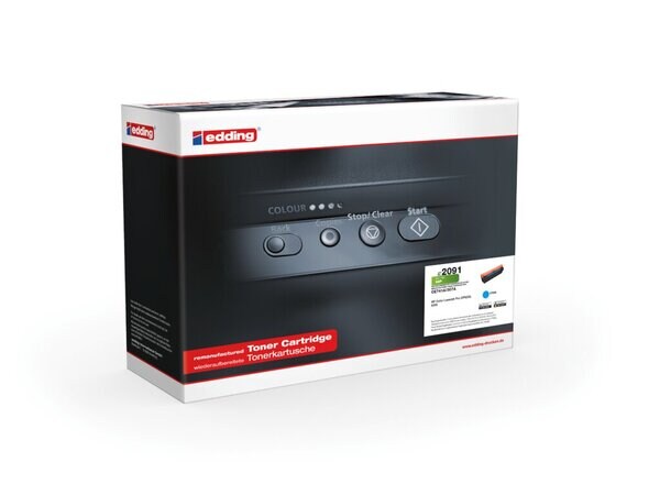 Edding Toner 2091 HP CE741A cyan, Seitenleistung: 7.300 Seiten, Ersetzt: HP CE741A Image