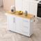 Portable Kitchen Cart, Kitchen Island on Wheels with Drop Leaf, Closed Storage Kitchen Cabinet with Spice Rack and Towel Rack