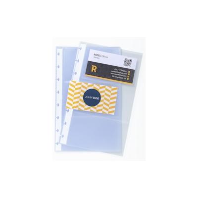 Exacompta 10 Ersatzhüllen für Visitenkartenbuch 75151E, Format DIN A5