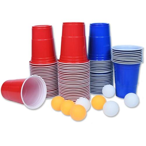 480ml-16OZ Bierpong Becher Set Trinkbecher für Kartenspiele Spülmaschinenfest Beerpongbecher mit