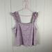 J. Crew Tops | J.Crew Ditsy Floral Smocked Ruffle-Shoulder Tank Top | Color: Purple | Size: L