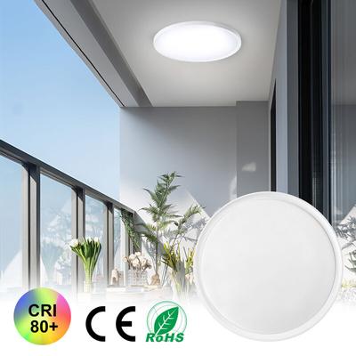 AUFUN LED Deckenleuchte Flach Rund, Weiß 36W 6000K-6500K IP44 Wasserfest Modern Badezimmer Lampe Image