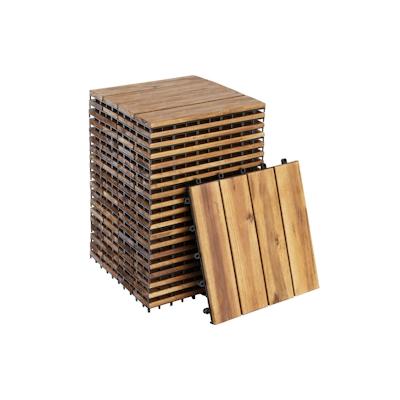 TECTAKE Terrassenfliesen Tabula 4er Lamellen - 20 Image