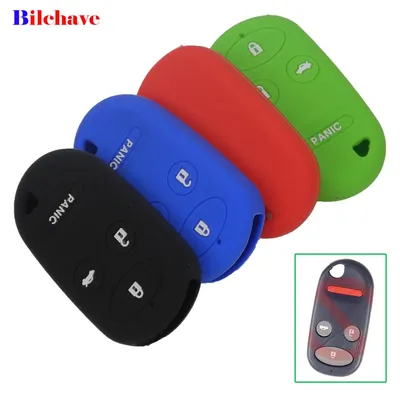 jingyuqin 3 Buttons Silicone Car Key Case Cover For Honda Accord Civic CRV Odyssey CX DX HX