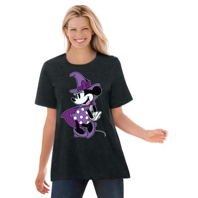 Plus Size Women's Disney Heather Charcoal Minnie Witch Tee by Disney in Heather Charcoal Minnie Witch (Size 1X)