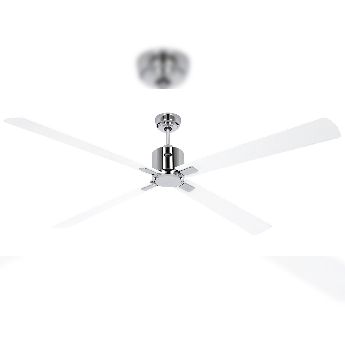 Deckenventilator mit WLAN CasaFan ECO NEO III 180 cm 948409 W Weißer Motor / Weiße und hellgraue Wendeflügel Image