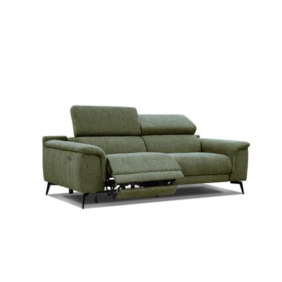 3-Sitzer Sofa mit 1 Relaxfunktion in Stoff, olive