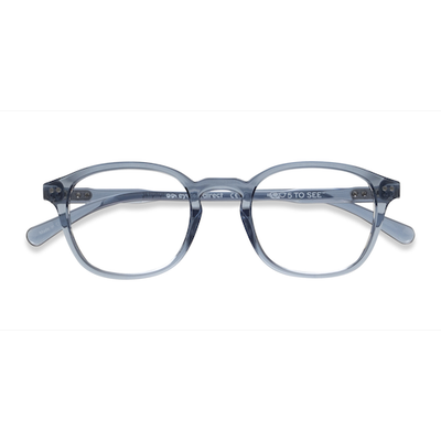 Unisex s round Clear Gray Plastic Prescription eyeglasses - Eyebuydirect s Skydrop