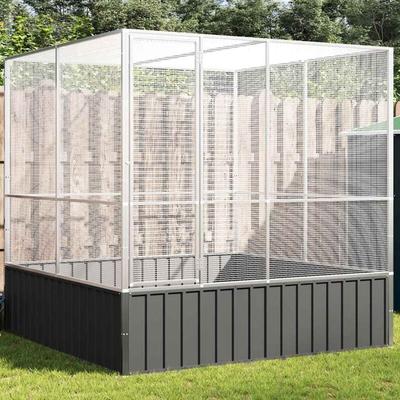 Vidaxl - Voliere Silbern 211x207x212 cm Stahl 423351