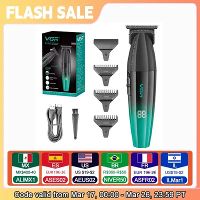 Original VGR 0mm zero Metal Electric Hair Beard Trimmer For Men Body Face Electric Clipper Hair