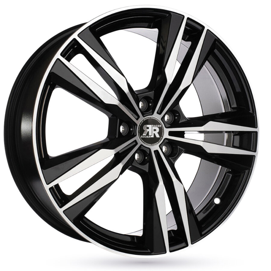 Jante Alu Racer Volt 18 Pouces - 7.5x18 5x114.3 Et49 Noir Brillant