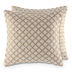 Amagohome Dekokissen 40x40cm Set 2 Sofakissen Zierkissen Baumwolle u. Jute natur Image