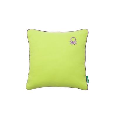 Benetton - Kissen 45 x 45 cm, 70 % Baumwolle + 30 % Polyester, grüner Regenbogen Image