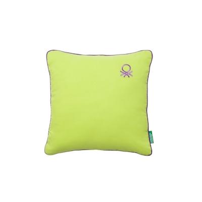 Benetton - Kissen 45 x 45 cm, 70 % Baumwolle + 30 % Polyester, grüner Regenbogen