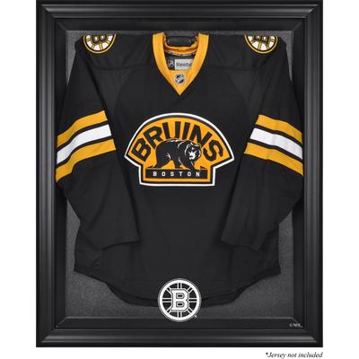 Vitrine mit Logo-Trikot der Boston Bruins in schwarzem Rahmen Image