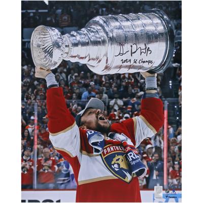 Sam Reinhart, Florida Panthers, signiertes Foto des Stanley Cup-Siegers 2024, 16 x 20 Zoll, mit der Aufschrift „2024 SC Champs“ Image
